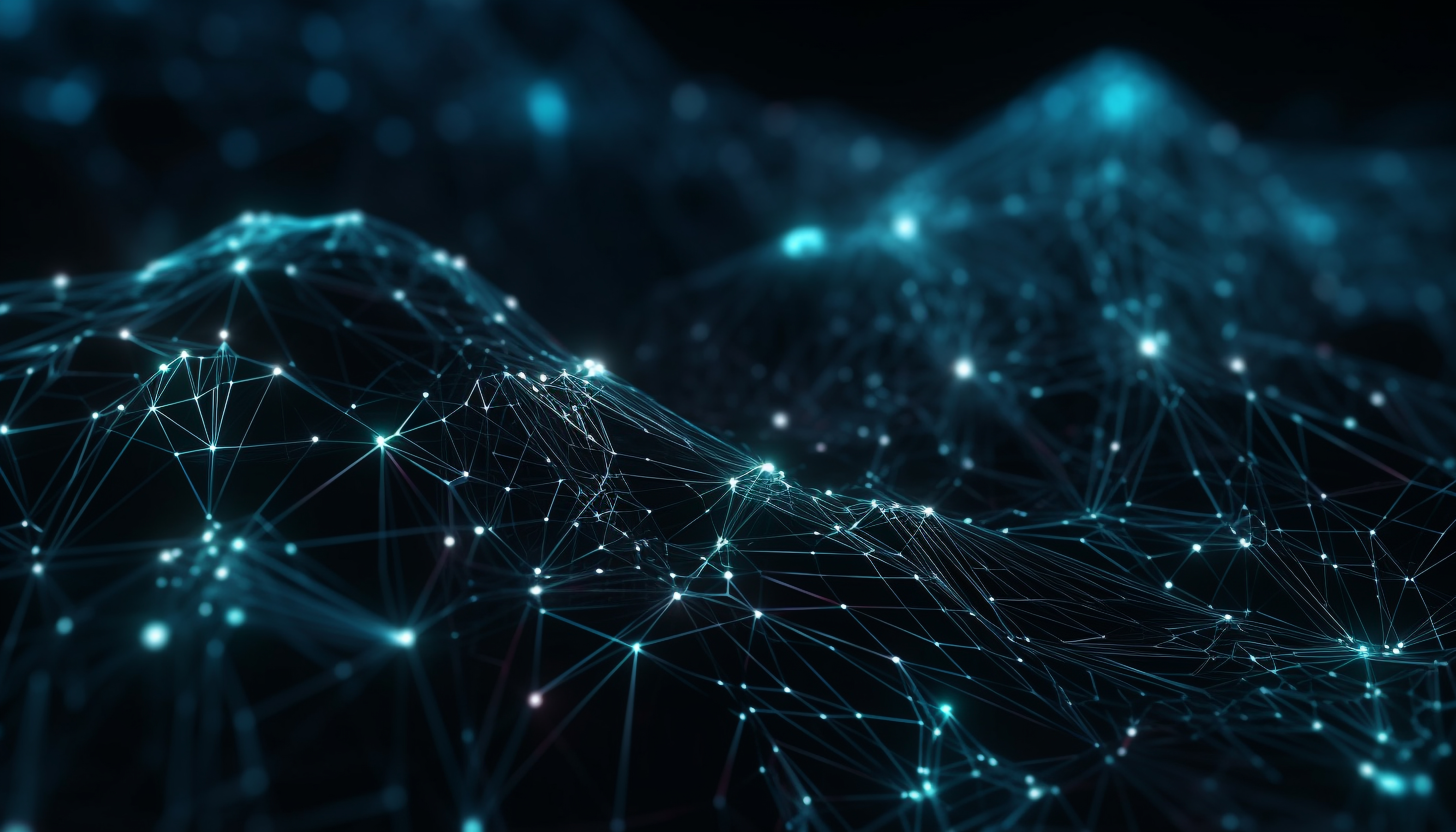 glowing molecular structure futuristic galaxy backdrop generated by ai